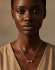 Blush Bow Necklace