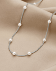 Dainty Pearl Necklace - Kallesia