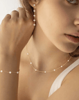 Dainty Pearl Necklace - Kallesia