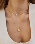 Dainty Pearl Necklace - Kallesia