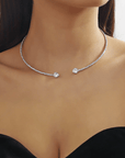 Elodie Encrusted Heart Choker - Kallesia