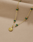 Emerald Shell Necklace - Kallesia