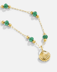 Emerald Shell Necklace - Kallesia