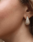 Encrusted Teardrop Earrings - Kallesia