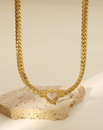 Heart Chain Necklace - Kallesia