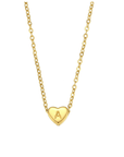 Heart Initial Necklace - Kallesia