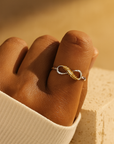 Infinity Feather Ring