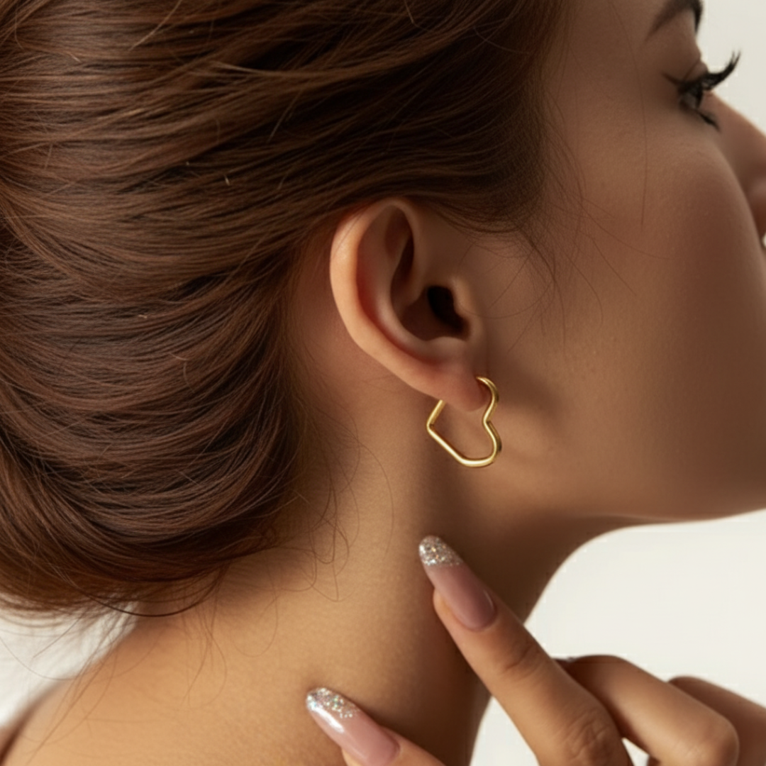 Heart Hoop Earrings