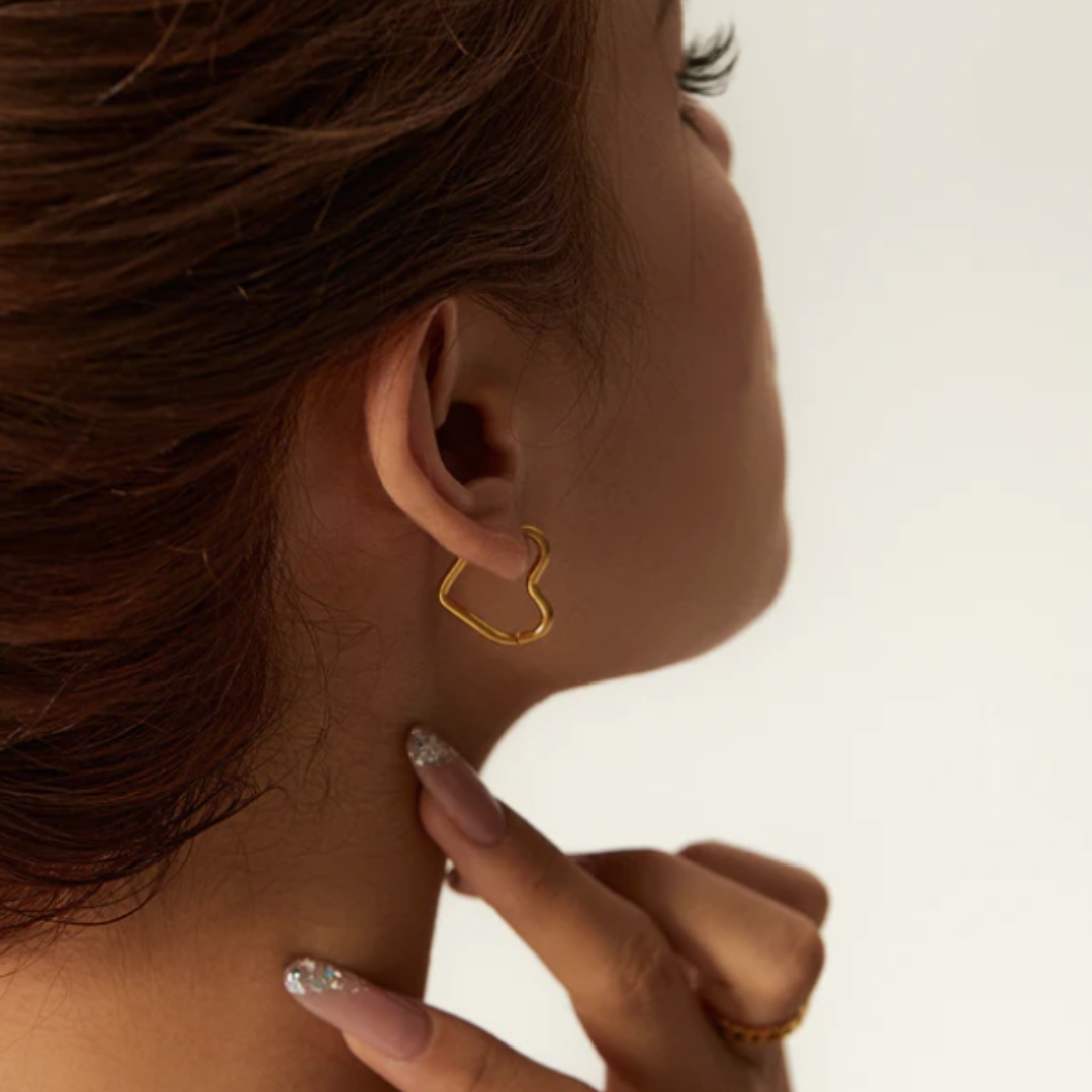 Heart Hoop Earrings
