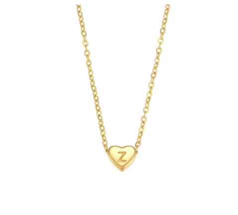 Heart Initial Necklace