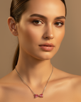 Blush Bow Necklace
