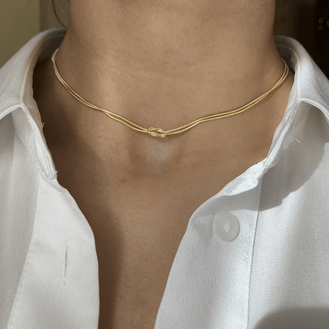 Brielle Knot Necklace - Kallesia