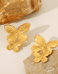 Double Butterfly Earrings - Kallesia