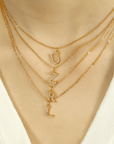 Emma Initial Necklace - Kallesia