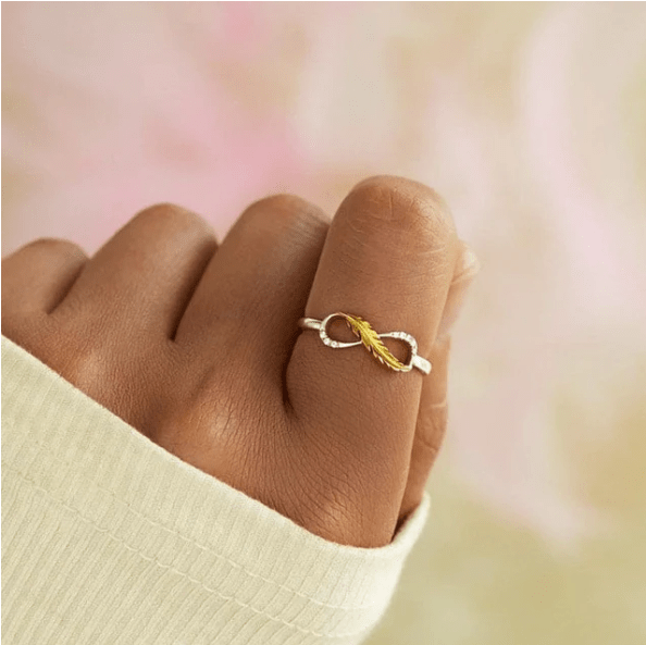 Infinity Feather Ring - Kallesia