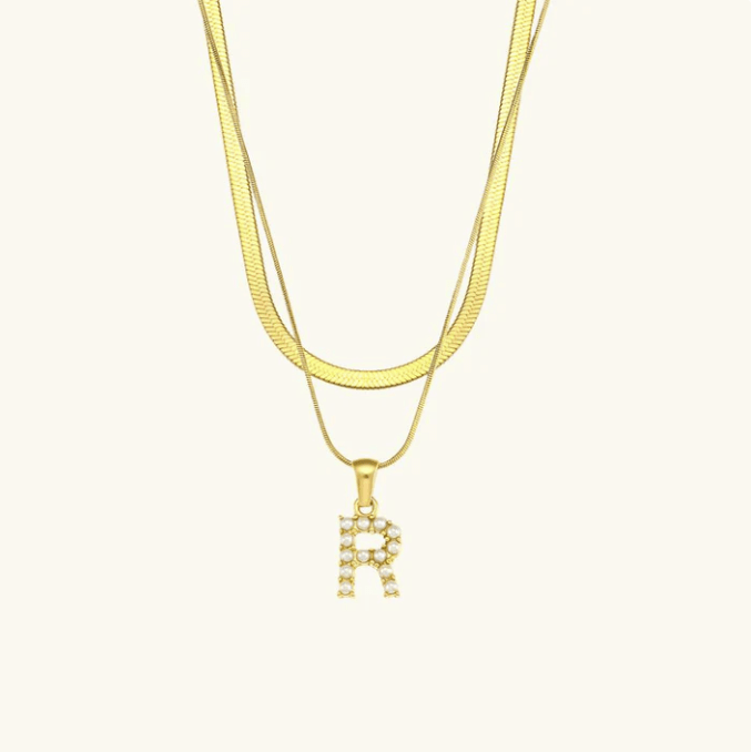 Initial Pearl Necklace - Kallesia