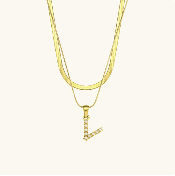 Initial Pearl Necklace - Kallesia