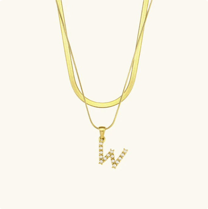 Initial Pearl Necklace - Kallesia