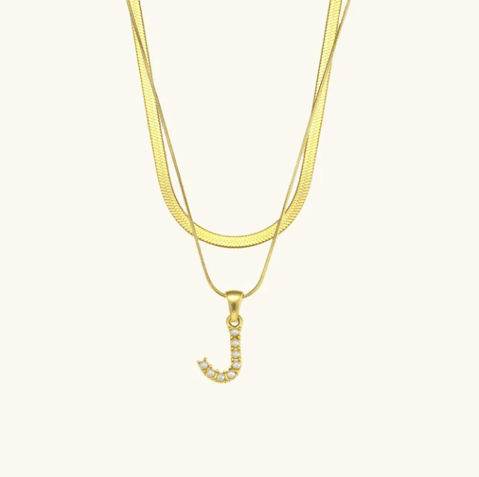 Initial Pearl Necklace - Kallesia