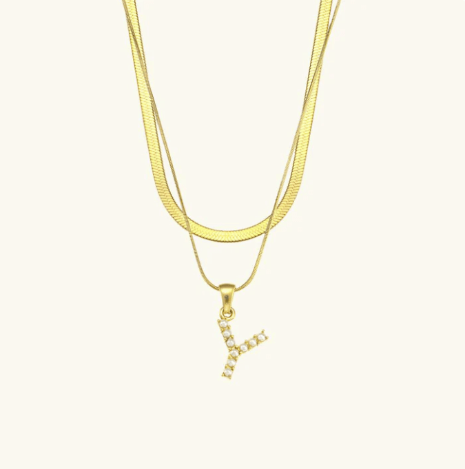 Initial Pearl Necklace - Kallesia