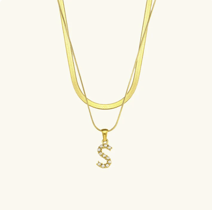 Initial Pearl Necklace - Kallesia
