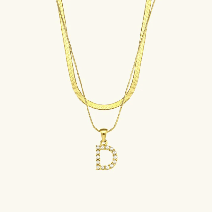 Initial Pearl Necklace - Kallesia