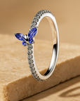 Crystal Butterfly Ring