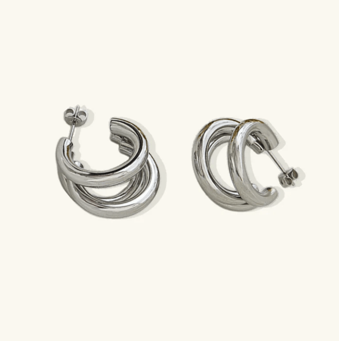 Sylvia Triple Loop Earrings - Kallesia