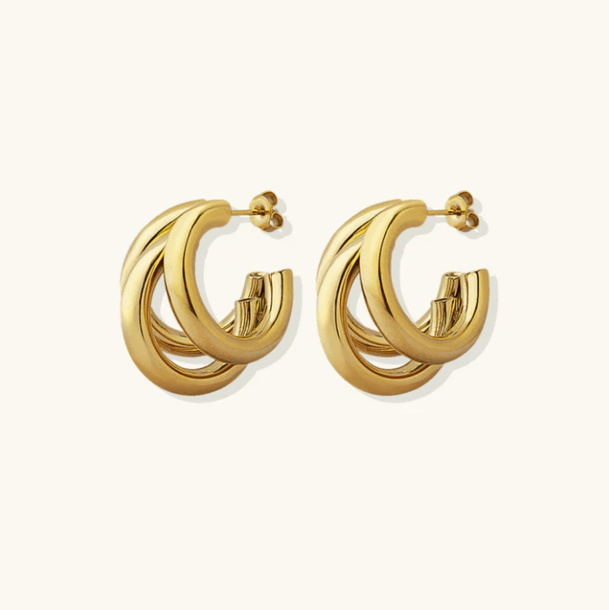 Sylvia Triple Loop Earrings - Kallesia