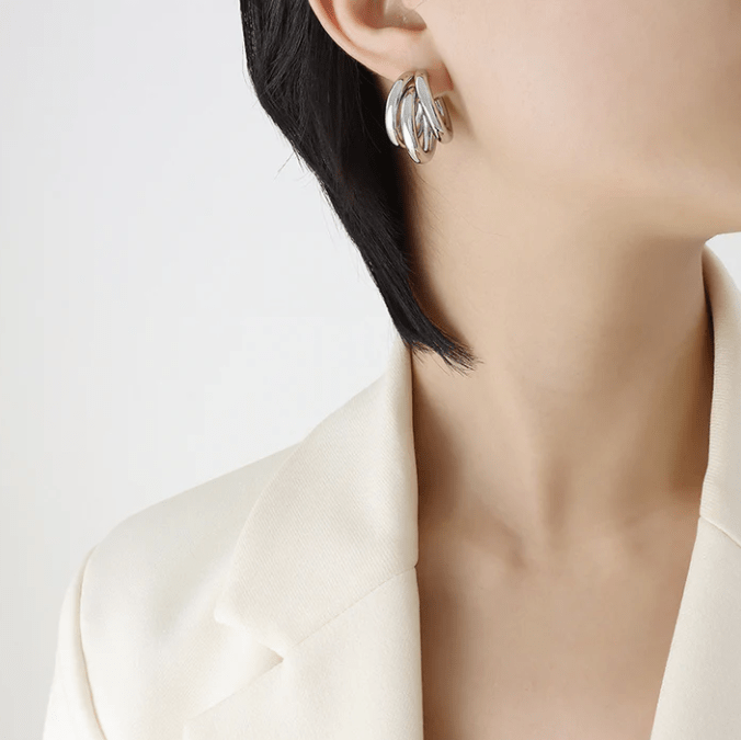 Sylvia Triple Loop Earrings - Kallesia