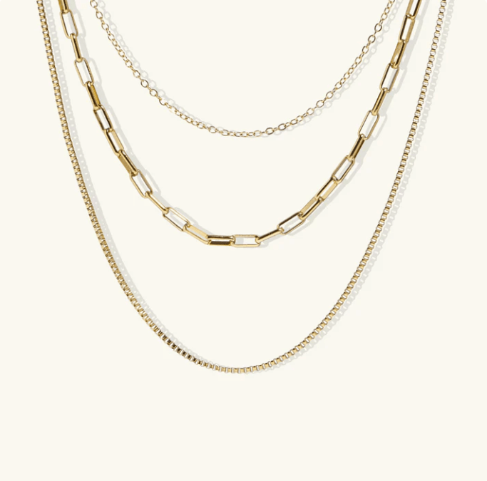 Triple Chain Necklace - Kallesia