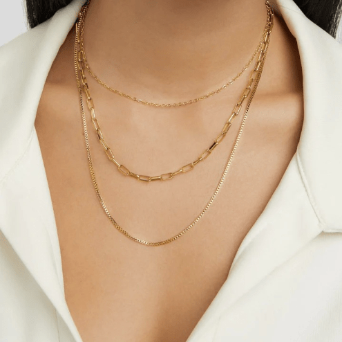 Triple Chain Necklace - Kallesia