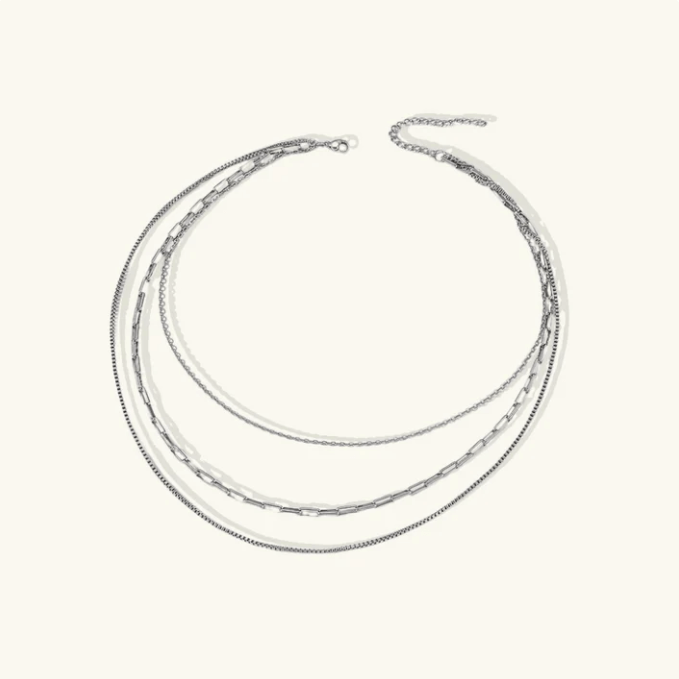 Triple Chain Necklace - Kallesia