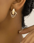 Twisted Hoop Earrings - Kallesia